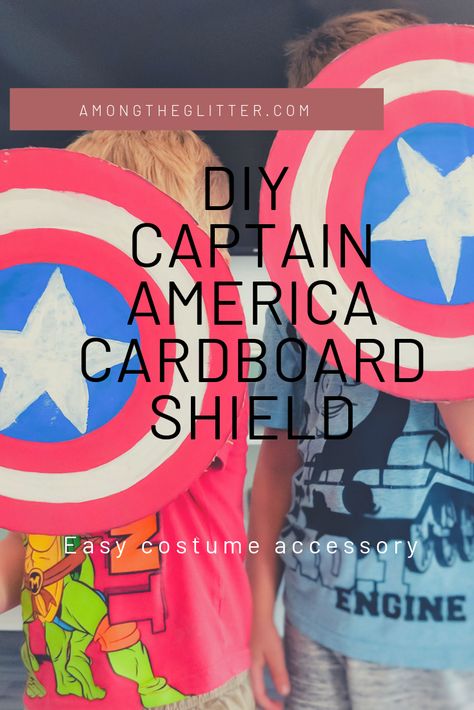 Diy Captain America Costume, Diy Captain America Shield, Cardboard Shield, Cardboard Castles, Cardboard Ideas, Cardboard Castle, How To Make Stencils, Captain America Shield, Star Stencil