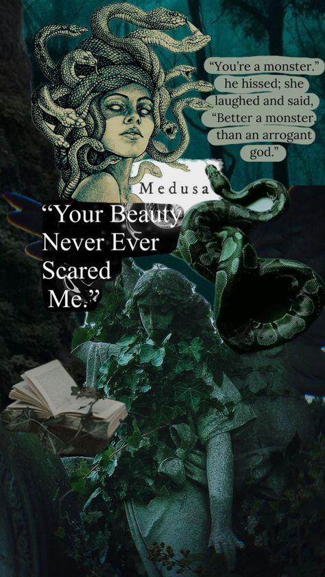 #darkgreen #green #medusa #greekmythology #aesthetic #greenaesthetic #darkgreenaesthetic #wallpaperlockscreen #wallpaper Greek Goddess Aesthetic, Medusa Greek Mythology, Green Witch Aesthetic, Vibe Wallpaper, Witch Wallpaper, New Images Hd, Aesthetic Collages, Greek Mythology Gods, Goddess Aesthetic