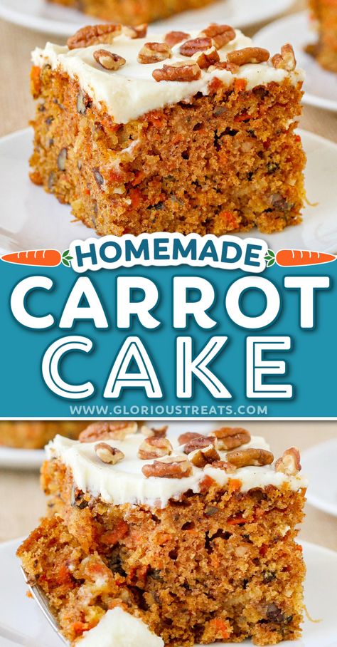 Homemade Carrot Cake Recipe, Carrot Cake Recipe Homemade, Carrot Cake Recipe Easy, Homemade Carrot Cake, Easy Carrot Cake, Best Carrot Cake, Cake Recipes From Scratch, Carrot Cake Recipe, Bundt Cakes