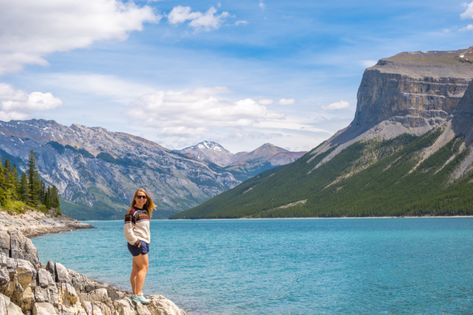 Lake Minnewanka in Banff • The Ultimate Guide to Visiting - The Banff Blog Lake Minnewanka Banff, Minnewanka Lake, Banff Lake, Double Kayak, Thailand Backpacking, Moraine Lake, Frame Of Mind, Banff National Park, Backpacking Travel