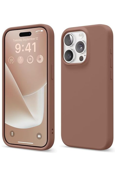 GONEZ Compatible with iPhone 15 Pro Max Case Silicone, with 3X Camera Protector + 3X Screen Protector,Soft Anti-Scratch Microfiber Lining,Slim Liquid Silicone Shockproof Protective Phone Cover, Brown Iphone 15 Pro Cover, I Phone 15 Pro Max Pic, Iphone Camera Protector, Iphone 15 Pro Max Case, Brown Phone Case, Dream Phone, Iphone Obsession, Camera Protector, Inspo Pics