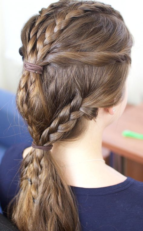 Braided Hairstyles Viking, Vikings Hairstyles, Hairstyles Viking, Bridesmaid Hair Tutorial, Medieval Hairstyles, Vintage Hairstyles Tutorial, Viking Braids, Side Braid Hairstyles, Diy Haircut