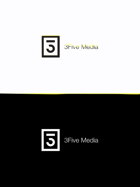 3Five Media #branding by Wiktor Malinowski Outsourcing Logo, Logo Design Long Name, 5 Logo Design, Square Logo Design Ideas, 360 Logo Design, 3 Logo Design, Media Company Logo, Media Logo Design, 6 Logo