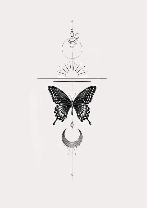 Spine Tattoos For Women, Butterfly Tattoo Designs, White Drawing, Cute Tattoos For Women, Discreet Tattoos, Spine Tattoos, Elegant Tattoos, Dope Tattoos, Black And White Drawing