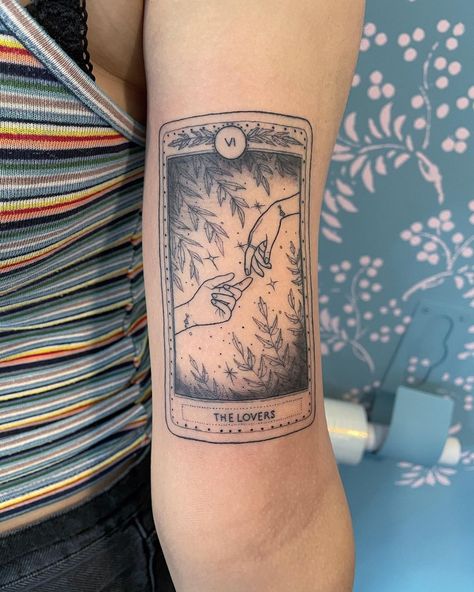 Good First Tattoos, Three Of Cups, Art Deco Tattoo, Tattoos Meaningful, Tarot Tattoo, Tarot Card Tattoo, Card Tattoo Designs, Occult Tattoo, White Ink Tattoo