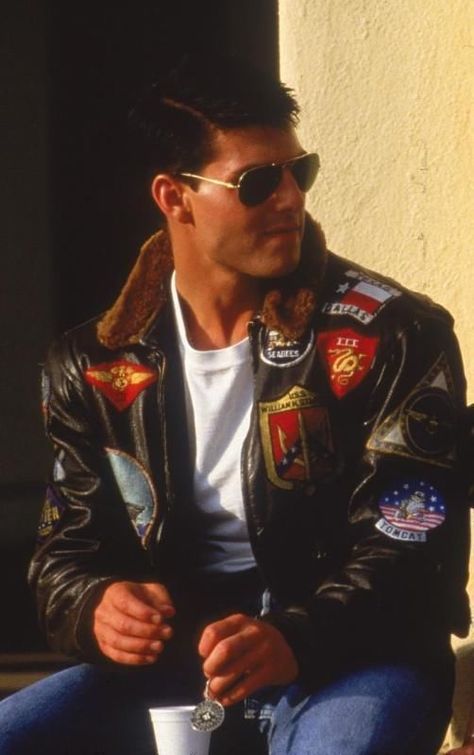 Pilot Leather Jacket, Jacket Store, Navy Air Force, Flight Jacket, Tom Cruise, Black Leather Jacket, Leather Men, A Man, Shirt Style