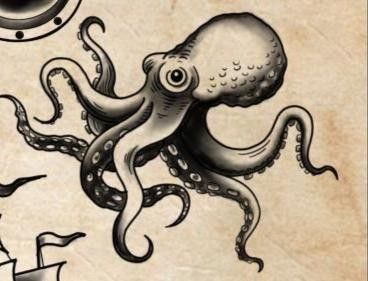 Traditional Tattoo Octopus, Traditional Nautical Tattoo, Traditional Sailor Tattoos, Mac Miller Tattoos, Tato Maori, Octopus Tattoo Sleeve, Traditional Tattoo Drawings, Kraken Tattoo, Unique Wrist Tattoos