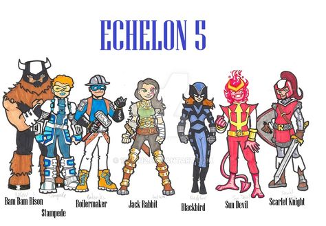 Echelon 5 by 12for12 on DeviantArt Animal Superhero Oc, Original Superhero Design, Original Superhero, Superhero Oc, New Superheroes, Superhero Images, City Of Heroes, Superhero Designs, Old Warrior