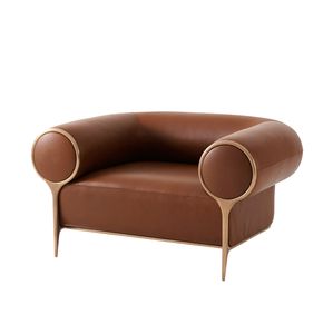 The Cylinder Roll Back and Arms above a Tight Seat, The Back and Arms on tapering Loop Supports, Copious Finish Copper Chair, Luxury Furniture Brands, Theodore Alexander, Dining Chair Design, House Furniture Design, American Home, Armchair Furniture, Types Of Sofas, Soft Seating