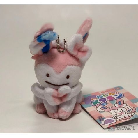 POKEMON CENTER 2019 TRANSFORM DITTO CAMPAIGN #8 DITTO SYLVEON MASCOT PLUSH KEYCHAIN Sylveon Hoodie, Ditto Clay, Sylveon Mimikyu, Ditto Plush, Sylveon Plush, Kayla Core, Age Dreaming, Bag Hangers, Pokemon Plushies