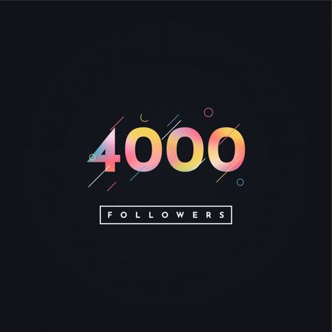 4000 followers illustration Premium Vect... | Premium Vector #Freepik #vector #people #anniversary #celebration #number 4000 Followers, Ig Followers, Animation Wallpaper, More Instagram Followers, Instagram Editing Apps, Cute Pikachu, Vector People, Logo Number, 500 Followers