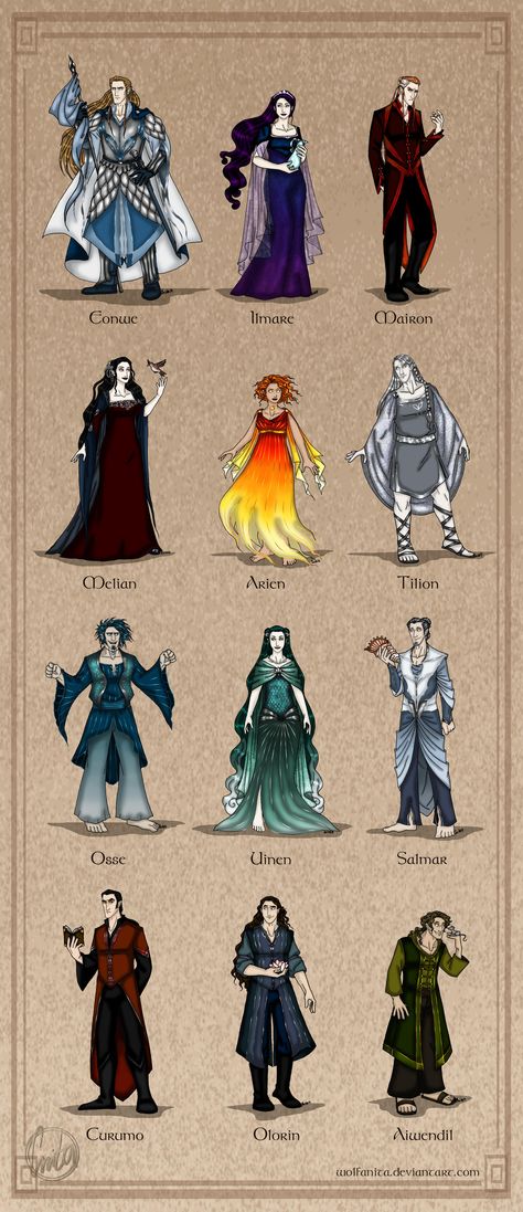 The Silmarillion: The Maiar by wolfanita on DeviantArt Arien Silmarillion, Silmarillion Characters, Mairon Sauron, Warrior Reference, The Valar, The Silmarillion, John Howe, Middle Earth Art, Tolkien Books