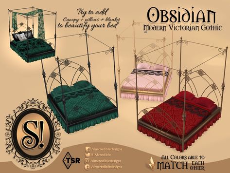 Sims 4 Modern Victorian Cc, Sims 4 Witchy Bedroom, Sims4 Cc Gothic Furniture, Sims 4 Gothic Furniture, Sims 4 Cc Gothic Decor, Sims 4 Gothic Furniture Cc, Sims 4 Cc Slytherin, Gothic Sims 4 Cc Furniture, Sims 4 Cc Circle Bed