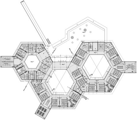 Architecture Module, Hexagonal Architecture, Module Architecture, Classroom Architecture, School Building Design, Kindergarten Design, Conceptual Architecture, Architecture Concept Drawings, Hospital Design