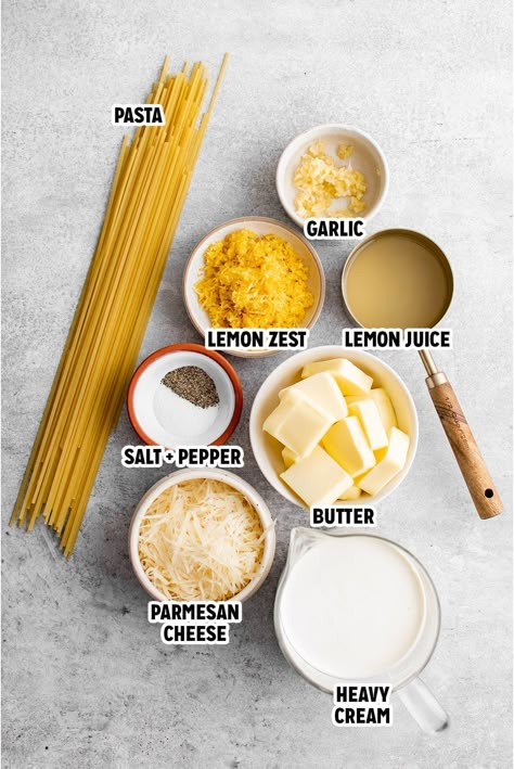 Lemon Butter Pasta, Parmesan Pasta Sauce, Pasta With Lemon Sauce, Lemon Parmesan Pasta, Heavy Cream Recipes, Butter Sauce For Pasta, Garlic Butter Pasta, Lemon Pasta Recipes, Garlic Parmesan Pasta