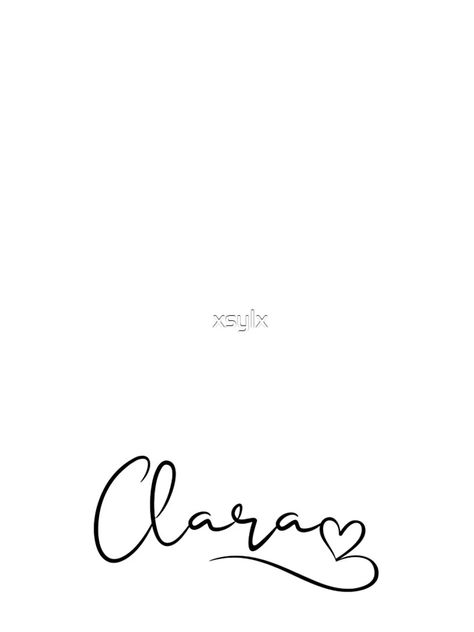 "Clara Name Personalized Calligraphy Handlettering Heart " iPhone Case for Sale by xsylx | Redbubble Clara Name, Heart Iphone Case, Name Tattoos, Name Design, Name Art, Tattoo Designs, Iphone Case, Iphone Cases, Tattoos