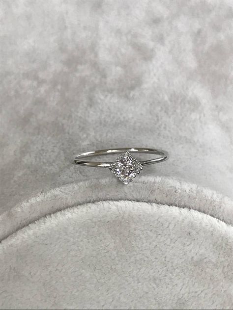 Wedding Rings Square, Square Cut Ring, Square Cut Rings, Cute Promise Rings, White Gold Promise Ring, Jewerly Ring, Silver Promise Rings, Rings Promise, Emerald Wedding Rings