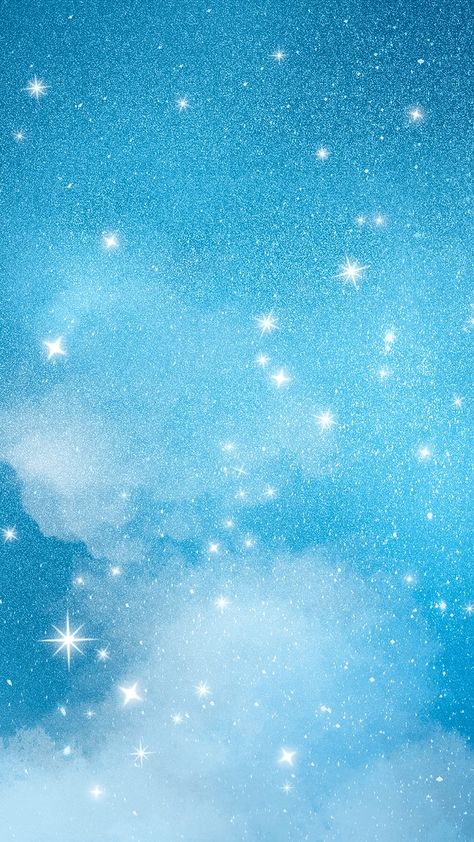 Stars mobile background, sparkling blue sky design | free image by rawpixel.com / Busbus Cinderella Background, Blue Sparkle Background, Blue Star Wallpaper, Stars Mobile, Wallpaper Butterfly, Mobile Background, Blue Background Wallpapers, Sparkles Background, Sparkle Wallpaper