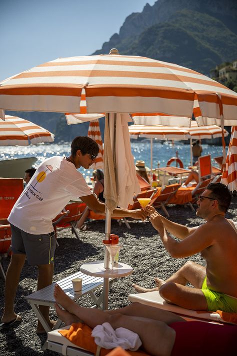 Arienzo Beach Club Positano, Italian Beach Club, St Tropez Beach Club, Arienzo Beach Club, Saint Tropez Beach, European Beach, Positano Beach, Italian Beaches, Europe 2024