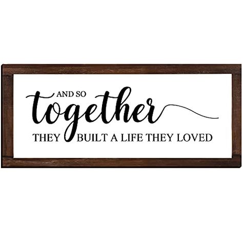 Transform your home with this charming 14 x 6.4 inches framed wood sign that celebrates love and togetherness. Perfect for any farmhouse-inspired space, this wall decor piece adds a touch of rustic modern style to your home. Ideal for living rooms, bedrooms, or entryways, it's a beautiful reminder of shared memories and love. Make your house a home with this stunning decoration! Window Restaurant, Retro Vintage Home, Rustic Farmhouse Wall Decor, Modern Lights, Farmhouse Style Sign, Rustic Wood Walls, Wall Decor Rustic, Wood Frame Sign, Home Sign