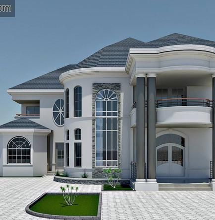 Luxury Homes In Nigeria, Nigerian Home Design, Nigeria House Plans Design, Beautiful Mansions, House Projects Architecture, House Image, Bungalow Style House Plans, Bungalow Style House, House Plans Mansion