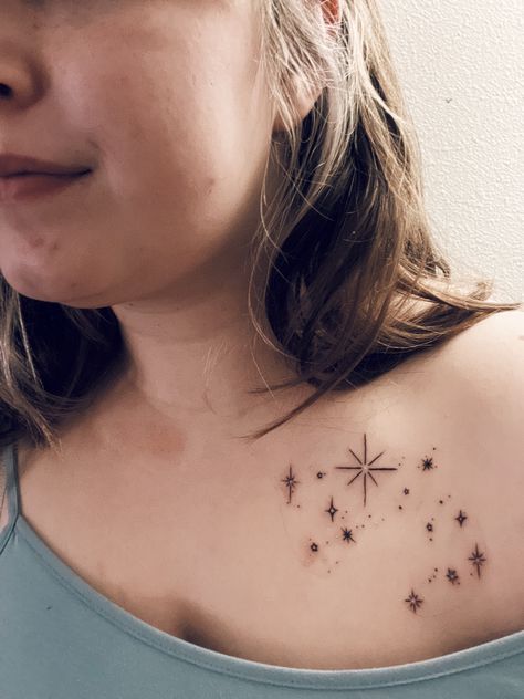 Sagittarius Celestial Tattoo, Saggitarius Star Tattoo, Sagittarius Star Constellation Tattoo, Small Sagittarius Tattoos For Women, Saggitarius Constellation Tattoo, Constellation Tattoo Sagittarius, Sagittarius Tattoo Constellation, Starry Tattoo, Sagittarius Star Constellation