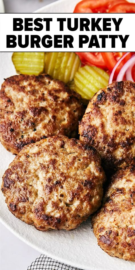 Turkey burger patties Lunch Ideas With Ground Turkey, Keto Turkey Burger Recipes, Turkey And Beef Burgers, Turkey Meat Ideas, Taco Turkey Burgers, Ground Turkey Hamburgers, Turkey Burger Wraps, Turkey Burger Wrap, Turkey Burger Patty Recipe