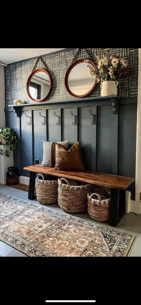 Modern Farmhouse Living Room Decor, Modern Farmhouse Living Room, Home Entrance Decor, Hall Tree, Diy Furniture Couch, Wainscoting, Furniture For Small Spaces, Diy Furniture Plans Wood Projects, Diy Furniture Plans