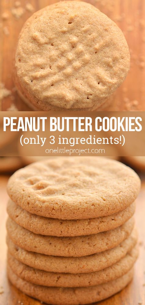 Pb Cookies 3 Ingredient, Peanut Butter Cookies Easy, Learning To Bake, 3 Ingredient Peanut Butter Cookies, Amazing Cookie Recipes, Butter Cookies Easy, Butter Cookie Recipe, Classic Peanut Butter Cookies, Classic Cookies Recipes