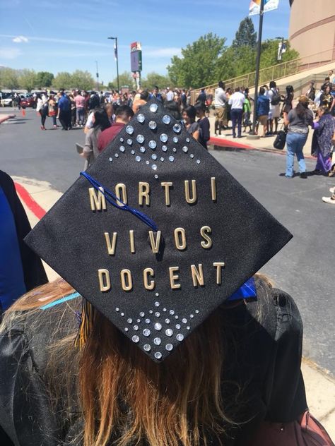 Mortuary Science graduation, funeral service, mortui vivos docent, mortuary school, graduation, funeral, graduation cap Mortuary School Aesthetic, Mortuary School, Goth Grad Cap, Mortician Graduation Cap, Mortuary Science Grad Cap, Goth Graduation Cap, Mortuary Science, Mortuary Grad Cap, Career Education