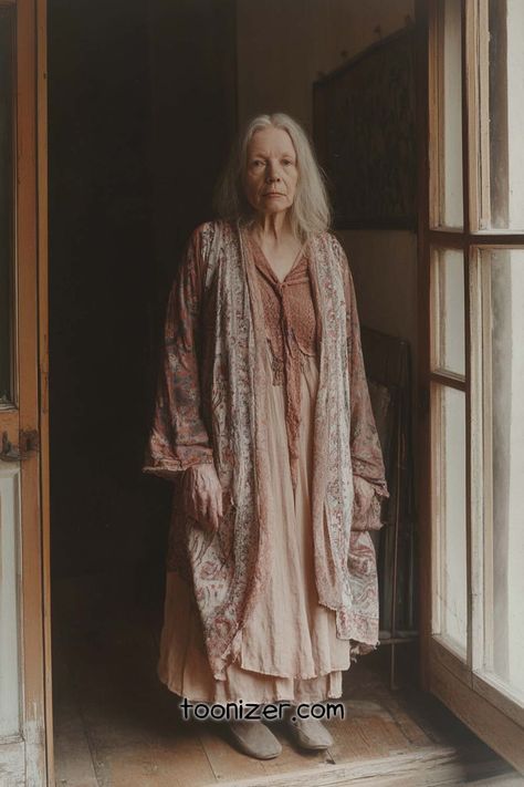 The gallery showcases elderly senior modeling bohemian outfits from the 70s and 80s in nostalgic analog photographs, highlighting the timeless beauty. Outfits From The 70s, 70’s Fashion Hippie, Authentic 70s Fashion, 70s Outfit Inspiration, 2025 Aesthetic, Bohemian Outfits, Fallout Cosplay, Senior Fashion, 90s Boho