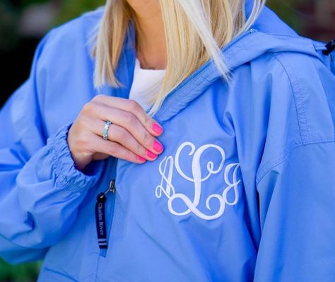 Monogrammed Pack-N-Go Jacket - FREE Shipping Monogrammed Rain Jacket, Lilly Inspired, Long Sleeve Baseball Tee, I Believe In Pink, Matching Sets Outfit, Charles River, Wind Jacket, Fall Denim, Puff Long Sleeves