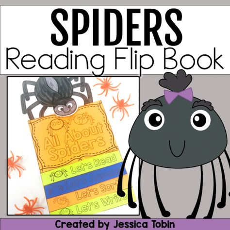 Engage your young readers with this Spider Reading Flip Book! Perfect for teaching nonfiction reading comprehension and spider facts in a fun and interactive way. Ideal for elementary classrooms, this resource is designed to make learning about spiders enjoyable. Great for teachers looking for easy-to-use reading activities. #TeachingResources #NonfictionReading #SpidersforKids #ReadingComprehension #ElementaryEducation #TeachingTools Spiders For Kids, Spider Facts, Spider Writing, Spider Fact, Teaching Nonfiction, Spider Activities, Spider Craft, Spider Crafts, Nonfiction Reading