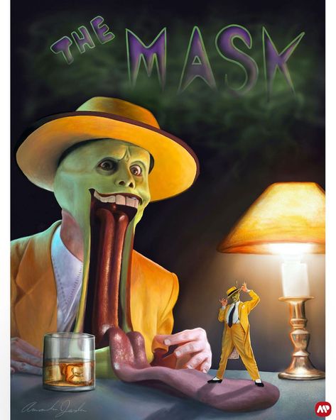 The Mask Poster, The Mask 1994, Comedy Movies Posters, Best Movie Posters, Alternative Movie Posters, Masks Art, Comedy Movies, The Mask, Movie Poster