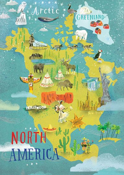 North America Continent Map, America Map Illustration, America Map Art, North America Geography, North America Flag, America Outline, North America Continent, America Continent, America Images