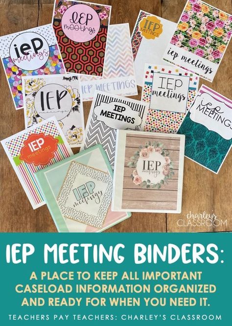 Special education teachers, as well as regular education teachers, can have quite the caseload of special education students. My IEP Meetings Binder will take away some of the stress for planning an upcoming IEP meeting for you as it has for me! ALL binder options include: a secured PDF (for print Progress Monitoring Special Education, Iep Organization, Iep Meetings, Co Teaching, Teachers Resources, Progress Monitoring, Special Education Students, Binder Organization, Education Ideas