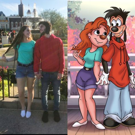 Max and Roxanne couple costume from Goofy Movie Disney Bounding Goofy Movie, Couple Disneybound Outfits, Max And Roxanne Disneybound, Roxane Goofy Movie, Goofy Movie Couples Costume, Max Goof And Roxanne Costume, Disney Costume Ideas For Couples, Roxane And Max Costume, Goofy Movie Disneybound