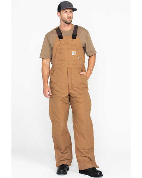 Carhartt Men's FR Duck Quilt-Lined Bib Overalls, Carhartt Brown Man Overalls, Bib Overalls, Wild Woman, Denim Jumpsuit, Get Directions, Boots For Sale, Carhartt Mens, Work Wear, Overalls