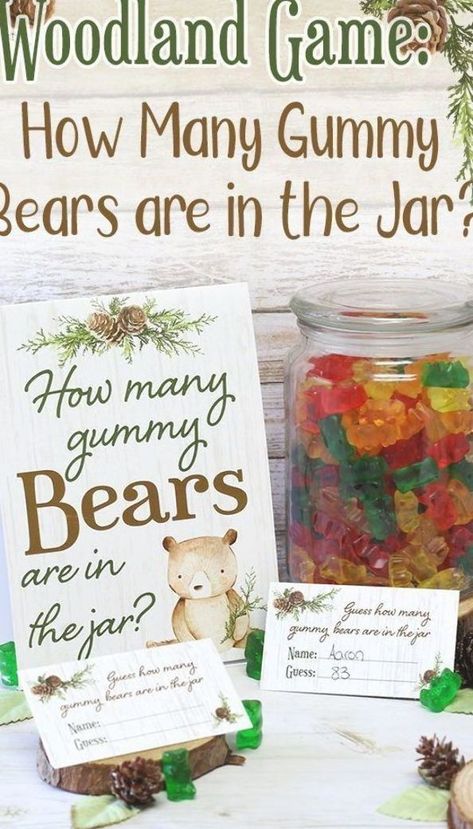 Baby Shower Mixto, Woodland Baby Shower Game, Bos Baby, Baby Gender Prediction, Woodland Creatures Baby Shower, Bear Baby Shower Theme, Woodland Baby Shower Decorations, Forest Baby Showers, Adventure Baby Shower