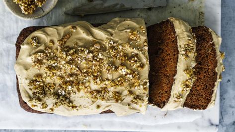 Helen Goh's buckwheat carrot cake with praline Japanese Soba Noodles, Praline Recipe, Gluten Free Carrot Cake, Buckwheat Groats, Cake Rack, Cherry Candy, Soba Noodles, Gf Recipes, Gluten Free Flour