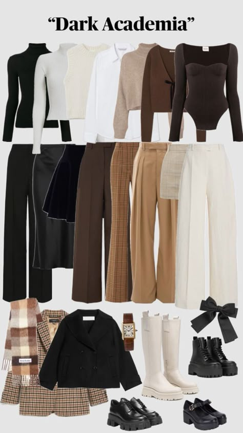 Vinter Mode Outfits, Capsule Wardrobe Casual, Dark Academy, Academia Outfits, Fashion Capsule Wardrobe, Clothes And Shoes, Outfits 2023, Fashion Capsule, Stylish Work Outfits