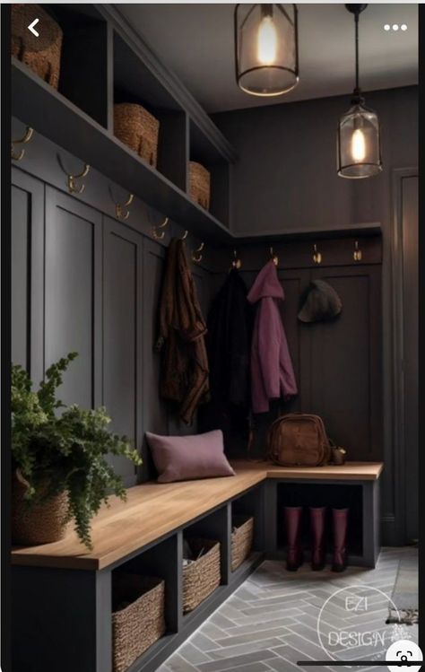 Boot Room Utility, Mudroom Remodel, Mudroom Decor, Mudroom Design, Mud Room Storage, Home Entrance Decor, House Entrance, House Inspo, Dream Home Design