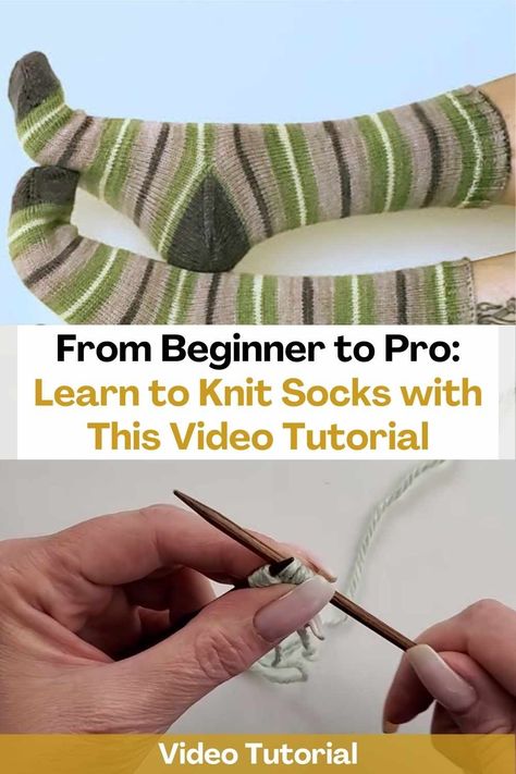 Knitting socks can seem like a daunting task, but with the help of a step-by-step video tutorial, you can master this challenging but rewarding knitting project. The creator of this tutorial will guide you through each step of the process, teaching you how to make beautiful socks that look and feel incredible. By watching this tutorial, you'll learn how to cast on, knit in the round, turn a heel, and more. The detailed instructions will ensure that you create a perfect fit for your socks... Knit Socks Tutorial, How To Knit Socks, How To Make Socks, Hello How Are You, Learn To Knit, Stylish Socks, Learn How To Knit, Socks And Heels, Free Socks