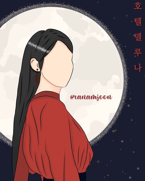 Fanart Kdrama Drawing Easy, Hotel Del Luna Fanart, Kdrama Painting, Iu Hotel Del Luna, Luna Fanart, Kdrama Drawing, Iu Fanart, Kdrama Art, Kdrama Fanart