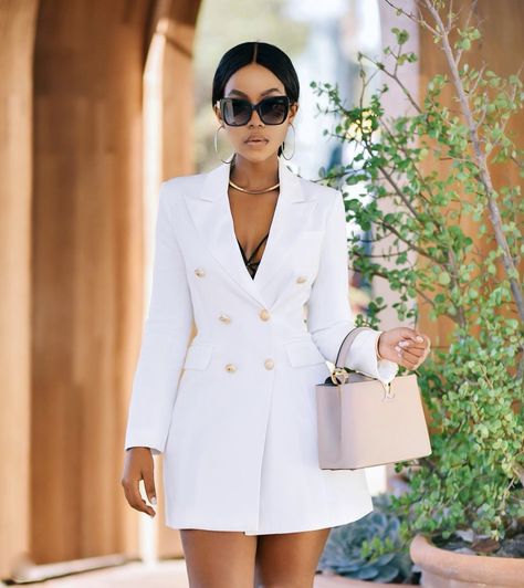 White blazer outfit