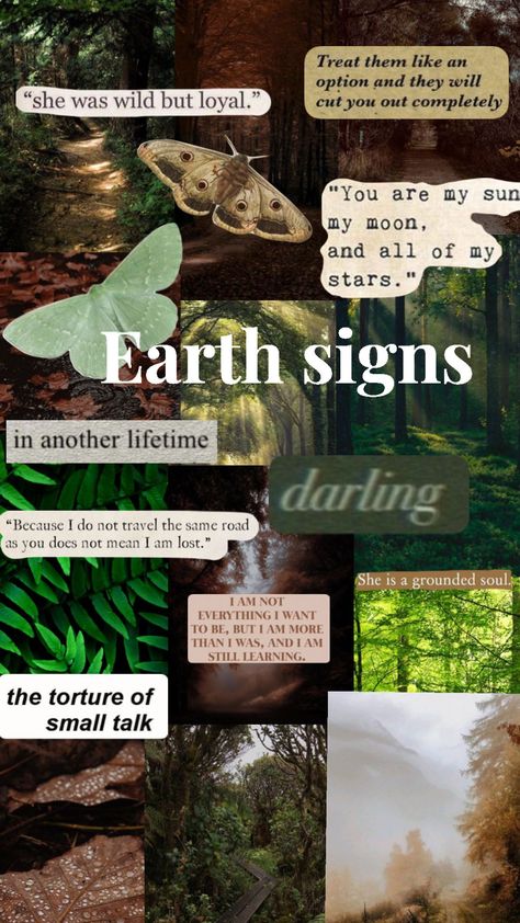 Earth Signs Aesthetic, Earth Sign Aesthetic, Signs Aesthetic, Sign Aesthetic, Air Signs, Earth Signs, Aesthetic Collage, Cute Wallpaper Backgrounds, I Wallpaper