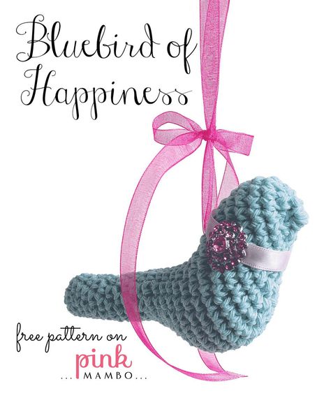 Free Crochet Patterns for Home Decorating Rugs, Pillows and More | AllFreeCrochet.com Bluebird Of Happiness, Crochet Birds, All Free Crochet, Crochet Ornaments, Bird Patterns, Mambo, Amigurumi Free, Amigurumi Free Pattern, Bluebird