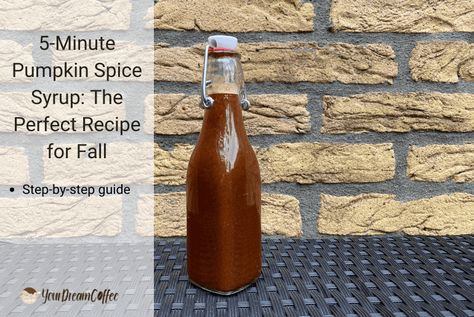 5-Minute Pumpkin Spice Syrup: The Perfect Recipe for Fall Pumpkin Spice Latte Syrup, Coffee Syrup Recipe, What Is Pumpkin Spice, Homemade Pumpkin Spice Syrup, Pumpkin Spice Syrup Recipe, Homemade Coffee Syrup, Homemade Syrups, Gingerbread Syrup, Recipe For Fall