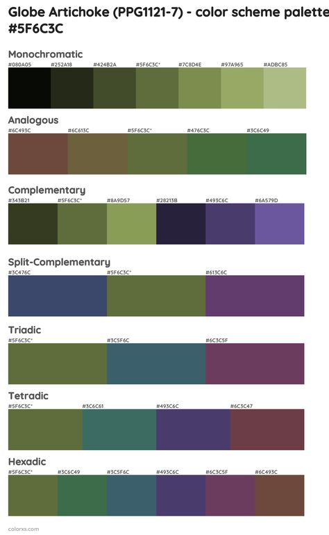 Color Wheel Olive Green, Olive Green Complementary Colors, Olive Complimentary Colors, Olive Green Pallet Color, Olive Green Complimentary Colors, Colors That Go With Olive Green, Olive Color Palette, Olive Palette, Green Color Palettes