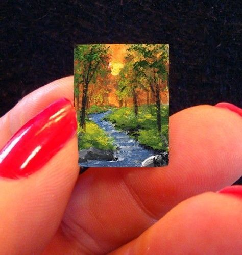 Mini Tela, Mini Toile, Bored Art, Miniature Paintings, Small Canvas Paintings, Small Canvas Art, Miniature Crafts, Mini Things, Small Canvas